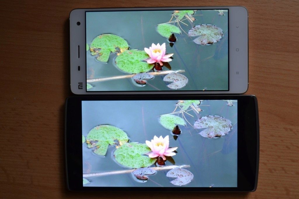 xiaomi mi4 vs oneplus one displej 1