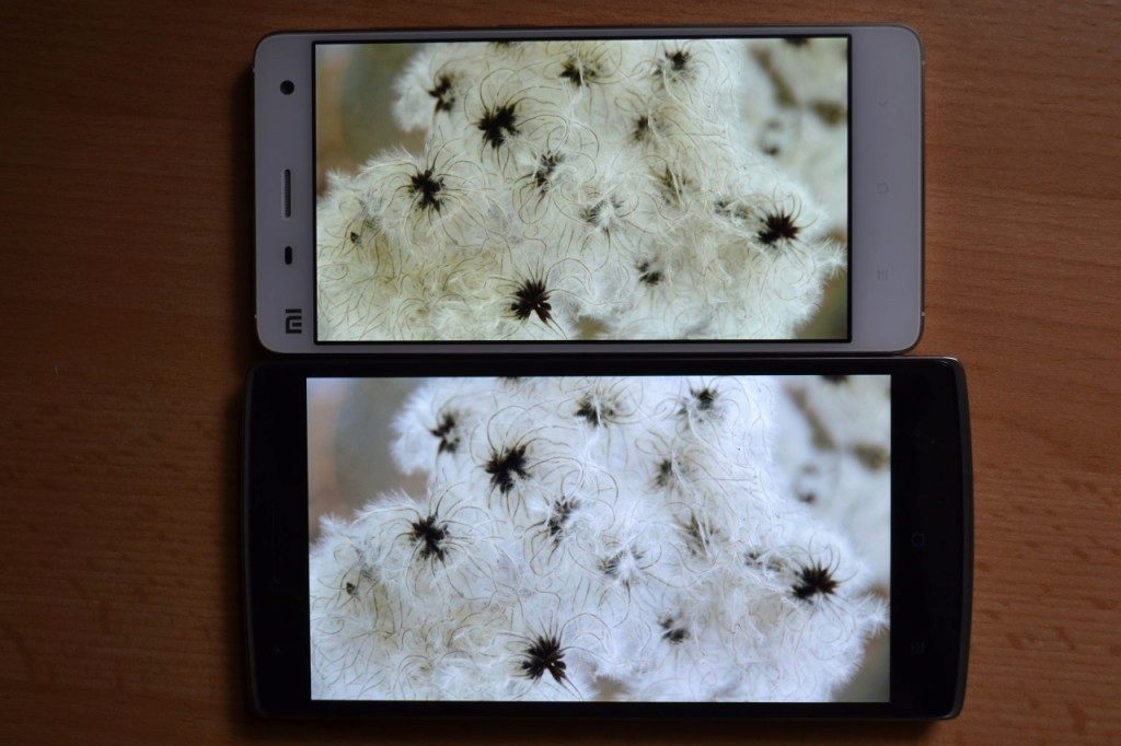 xiaomi mi4 vs oneplus one displej 5