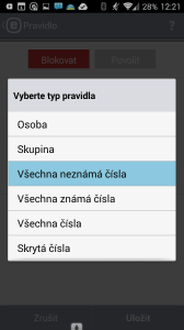 Nastavení filtru