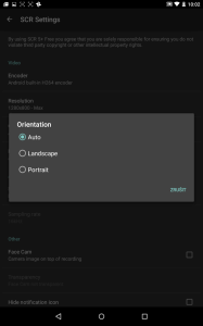 Nastavení Orientation