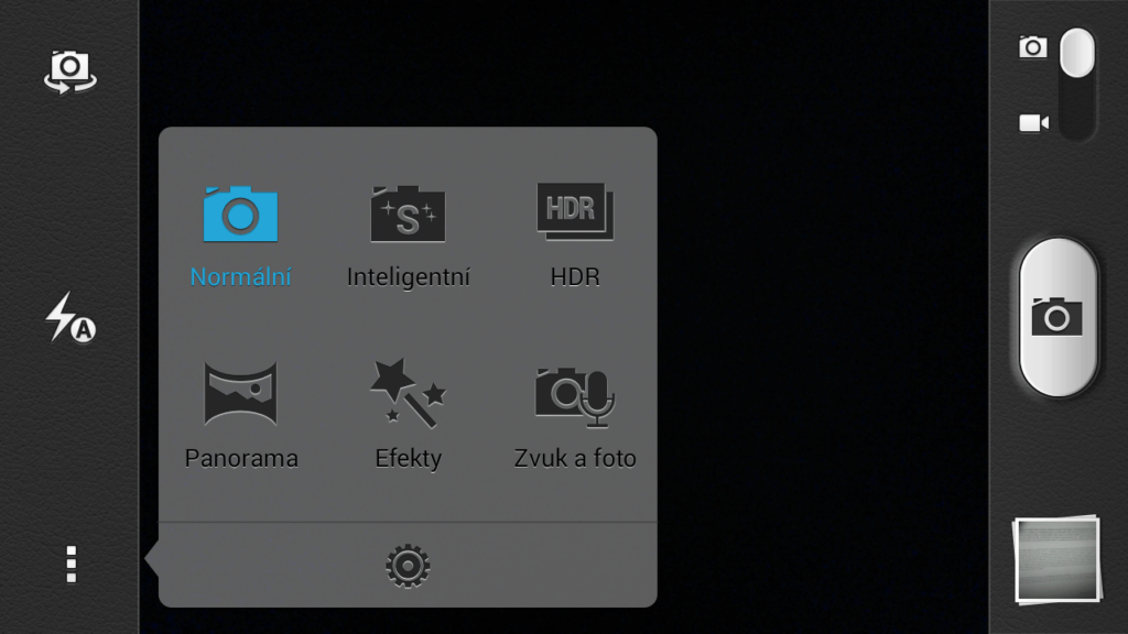Huawei G630 aplikace fotoaparátu režimy