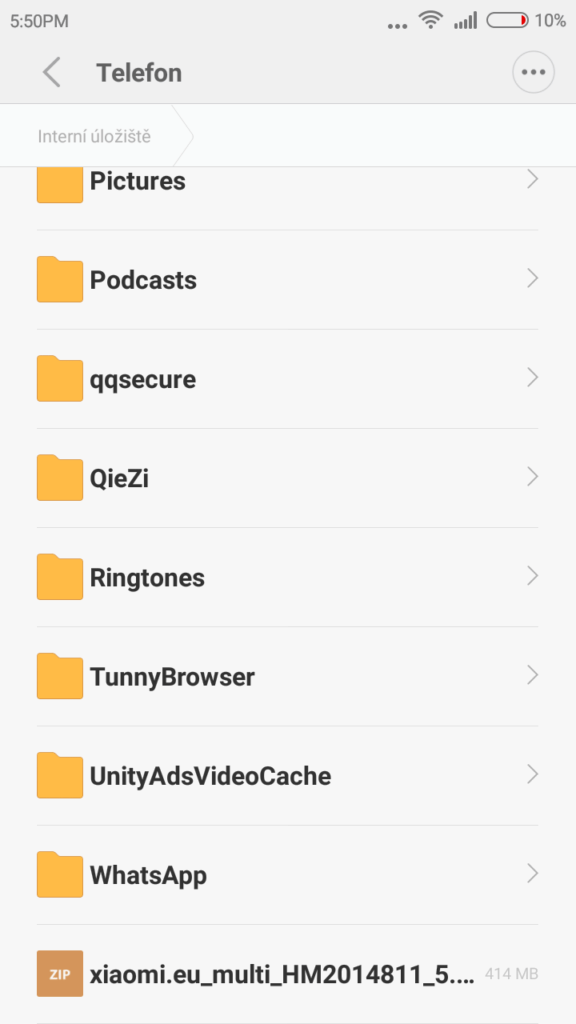 Xiaomi Redmi 2 instalace české ROM 3