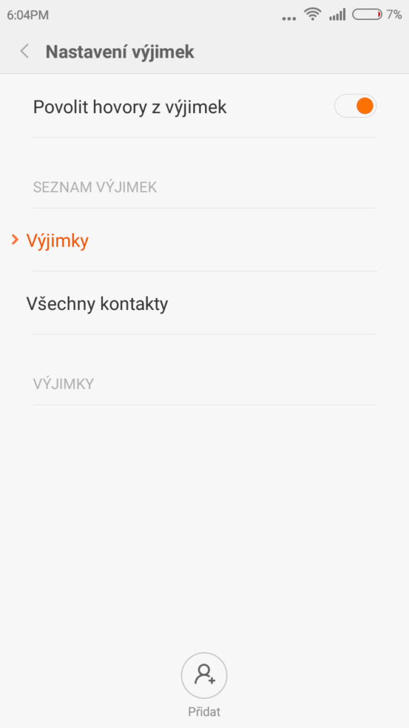 Xiaomi Redmi 2 režim Nerušit 1 3