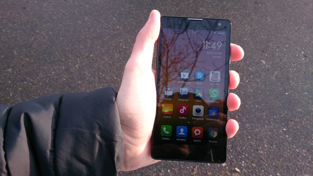 honor 3c displej na slunci