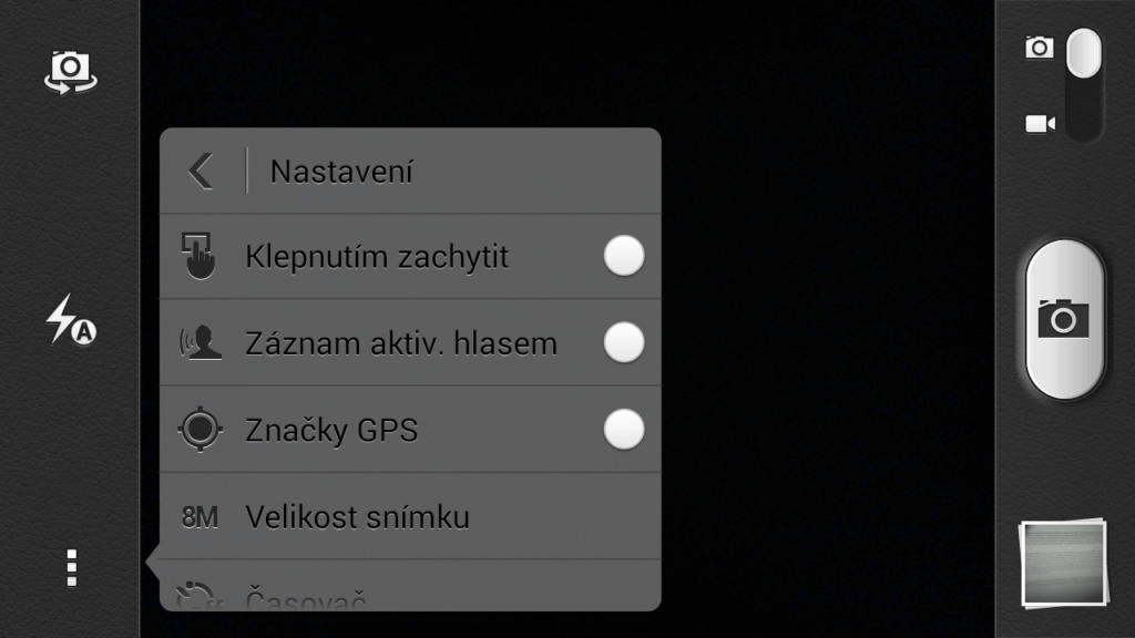huawei G630 aplikace fotoaparátu nastavení