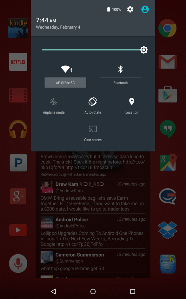 Android 5.0 wifi a bluetooth 2