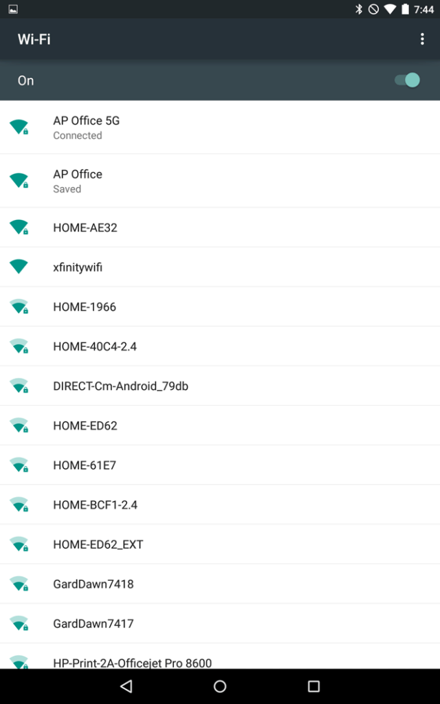 Android 5.0 wifi a bluetooth 3