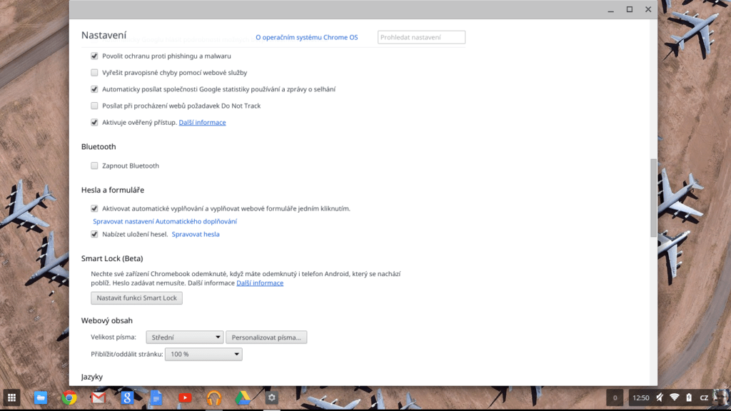 ChromeOS nastavení 2
