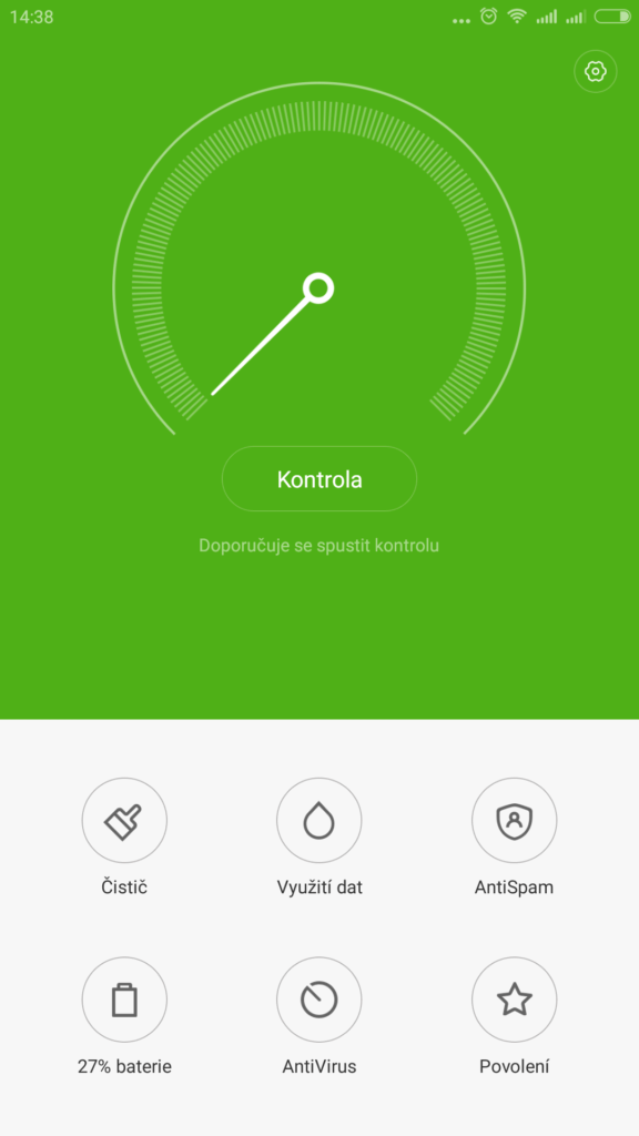 Xiaomi MI Note prostředí systému Android 4.4.4 bezpečnost