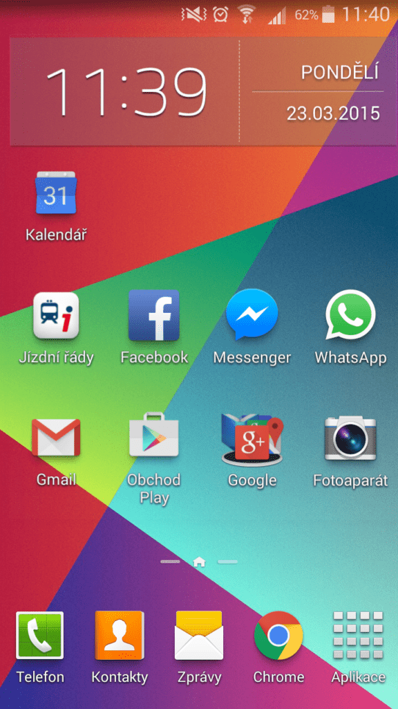samsung galaxy s3 neo uživatelské prostředí hlavní plocha2