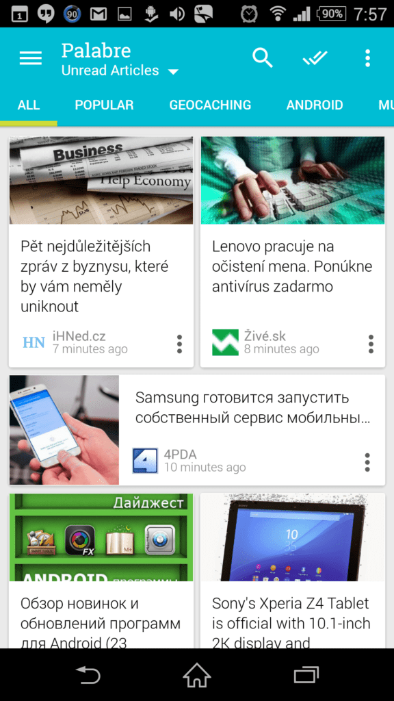 Prostředí aplikace Palabre