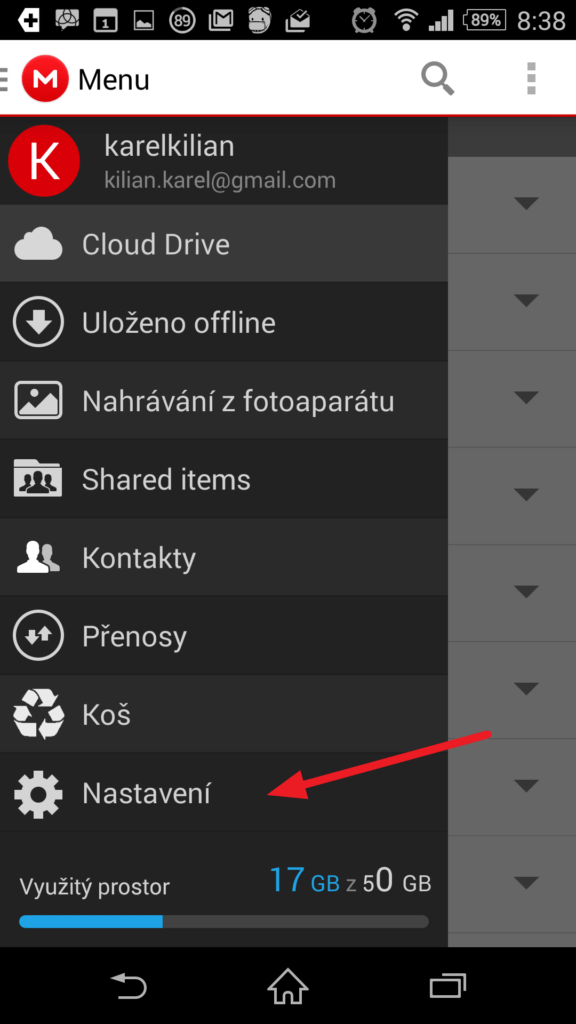 V sekci Nastavení