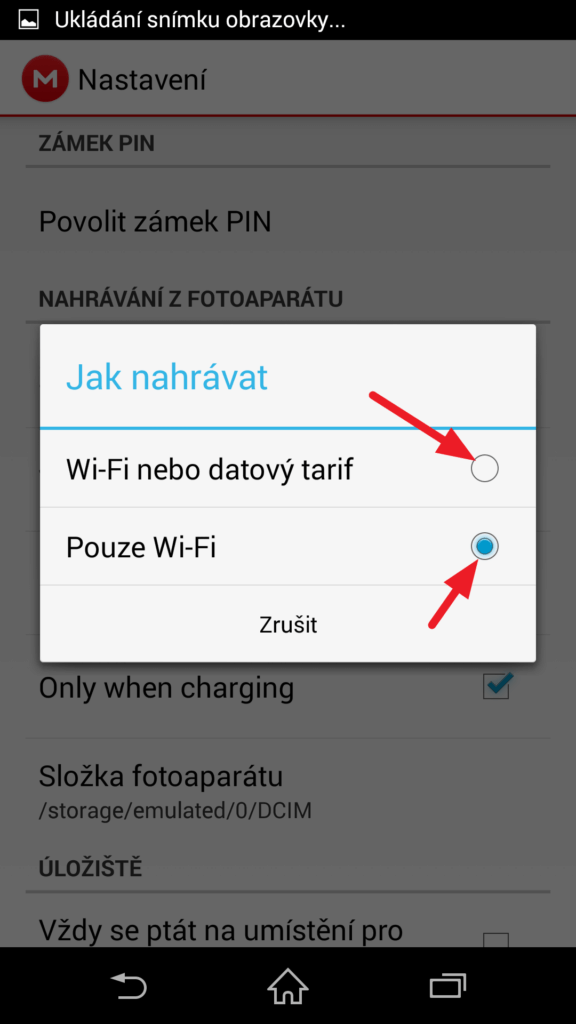 Způsob připojení k síti