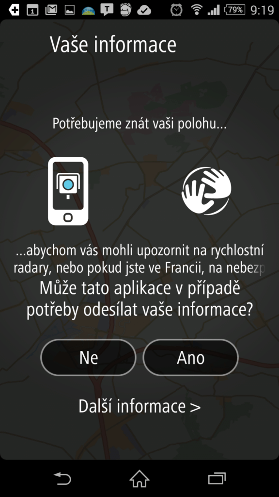 Dotaz na možnost odesílání polohy