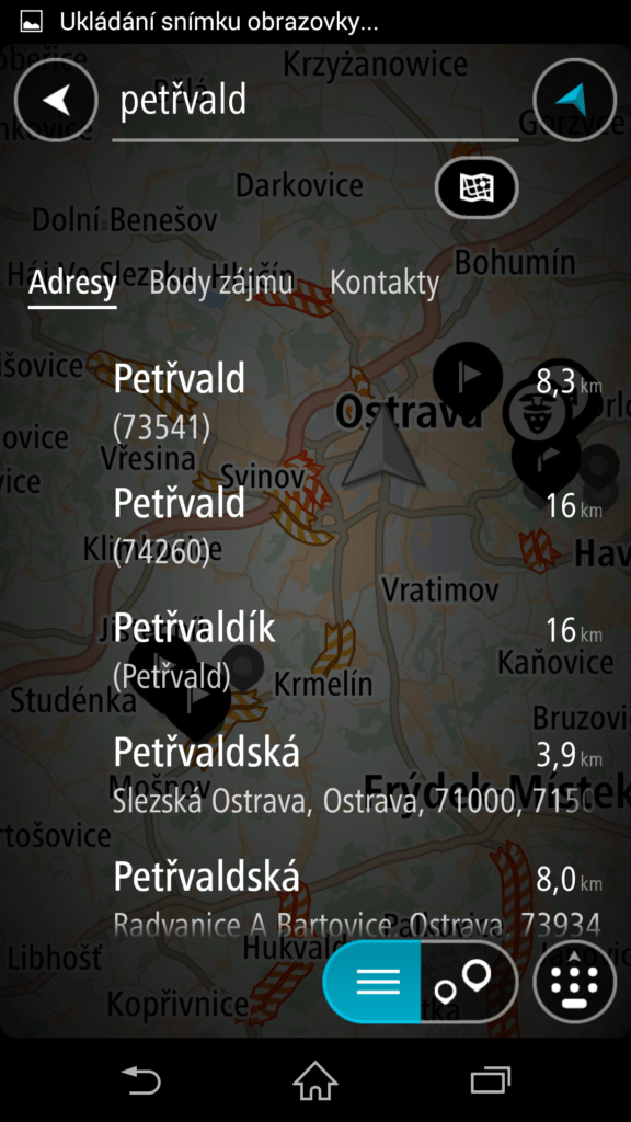 TomTom si poradil s oběma Petřvaldy