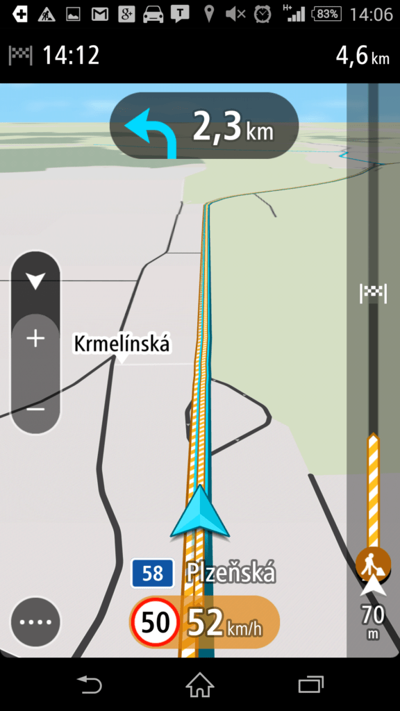 Upozornění na práce na silnici