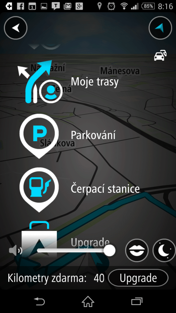 Parkování a čerpací stanice