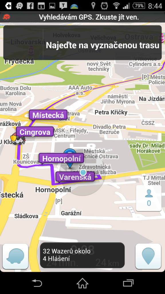 Navigace Waze