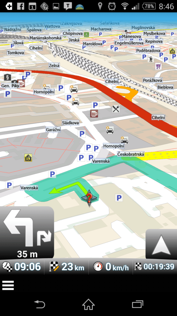 Navigace MapFactor Navigator