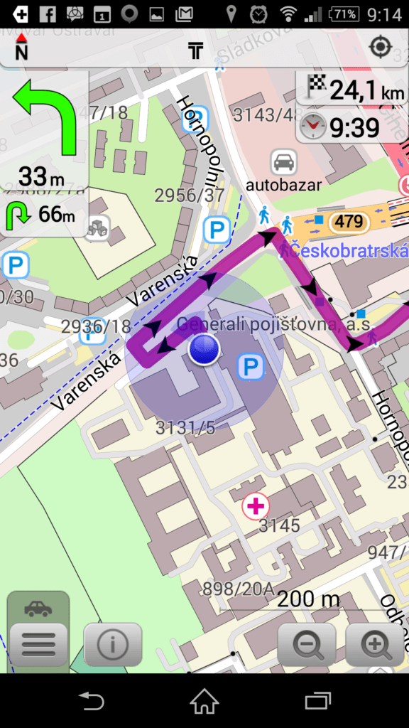 Navigace OsmAnd
