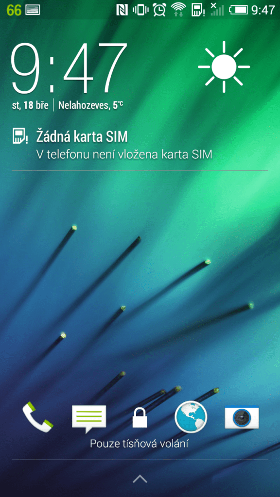 HTC Desire 620 prostředí systému Android 4.4.4 zamykací obrazovka