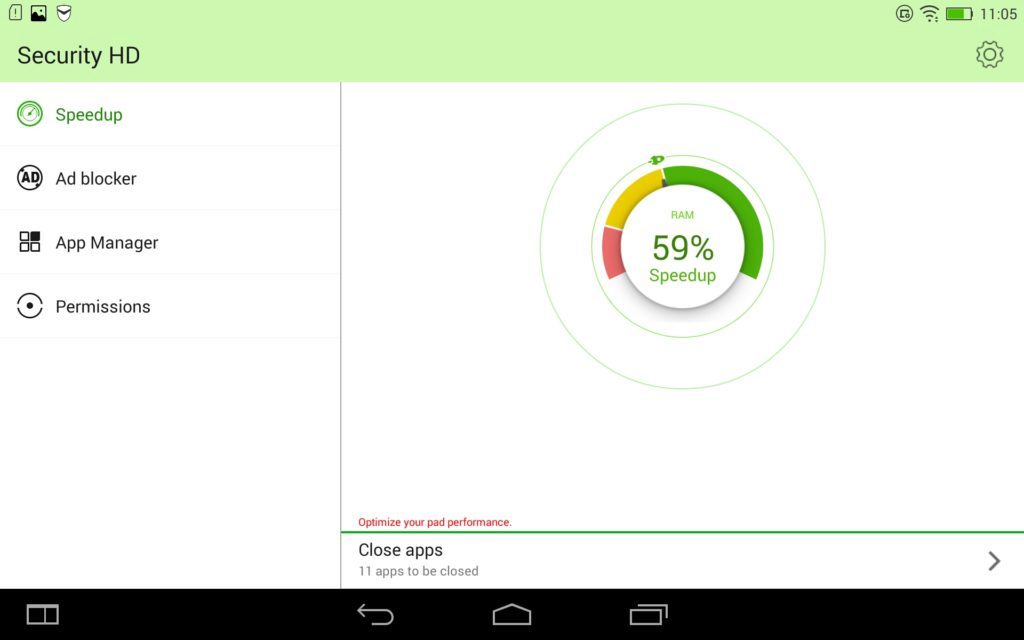 Lenovo Yoga 2 8 systém Android 4.4.2 Security
