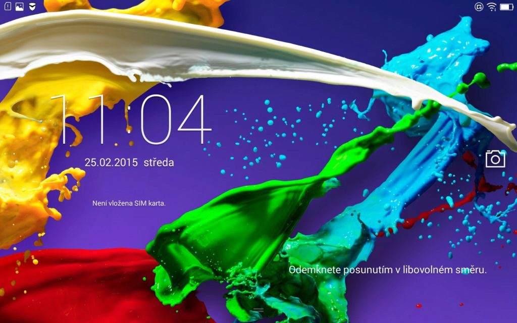 Lenovo Yoga 2 8 systém Android 4.4.2 domácí obrazovka