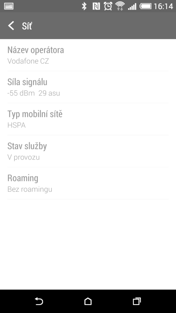 Síla signálu dBm 2