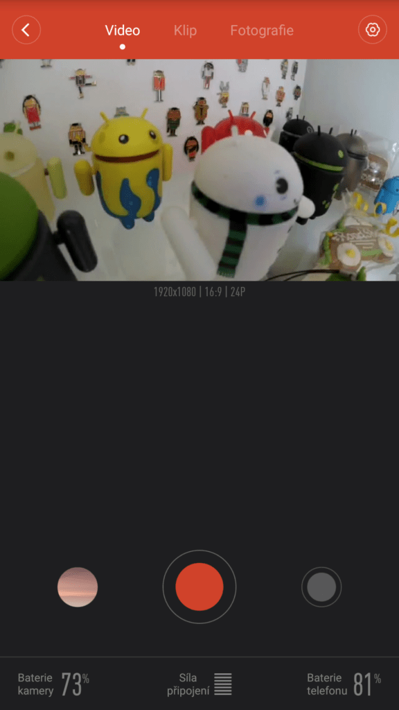 Xiaomi Yi aplikace zivy nahled FUllHD