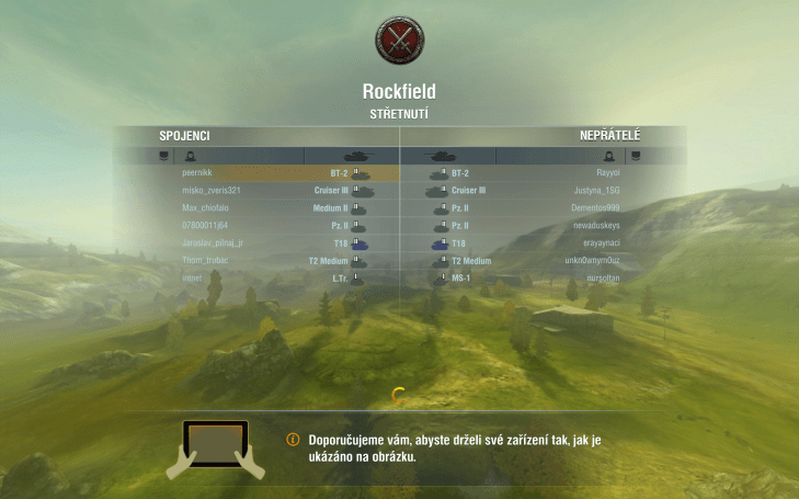 world of tanks načítání hry