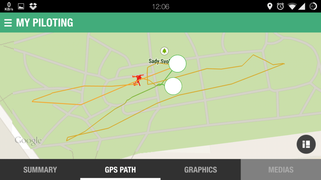 Parrot Bebop FreeFlight denik pilota
