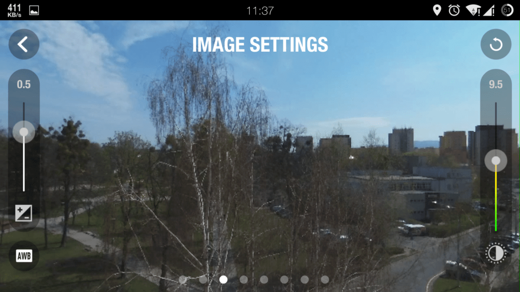 Parrot Bebop FreeFlight expozice a kontrast