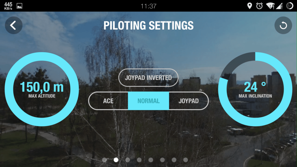 Parrot Bebop FreeFlight ovladani