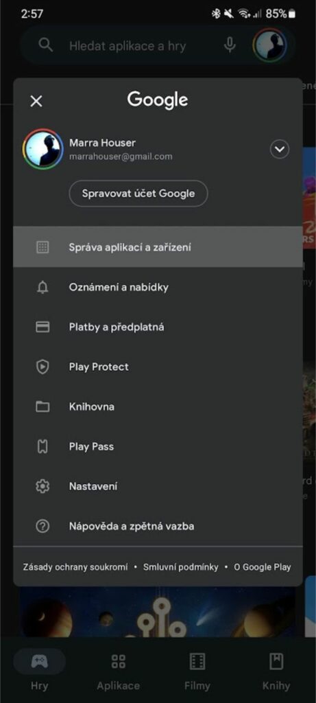 automatické aktualizace aplikací aplikace Obchod Play vypnutí zapnutí 5 správa