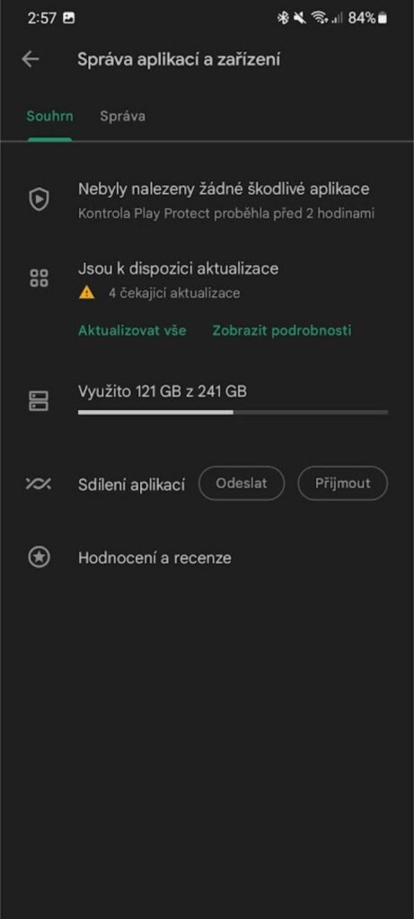 automatické aktualizace aplikací aplikace Obchod Play vypnutí zapnutí 6 správa souhrn