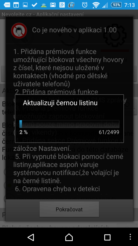 Aktualizace černé listiny