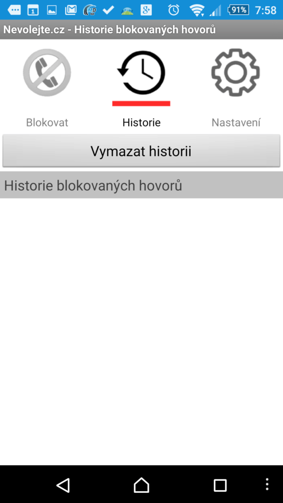 Vymazaná historie