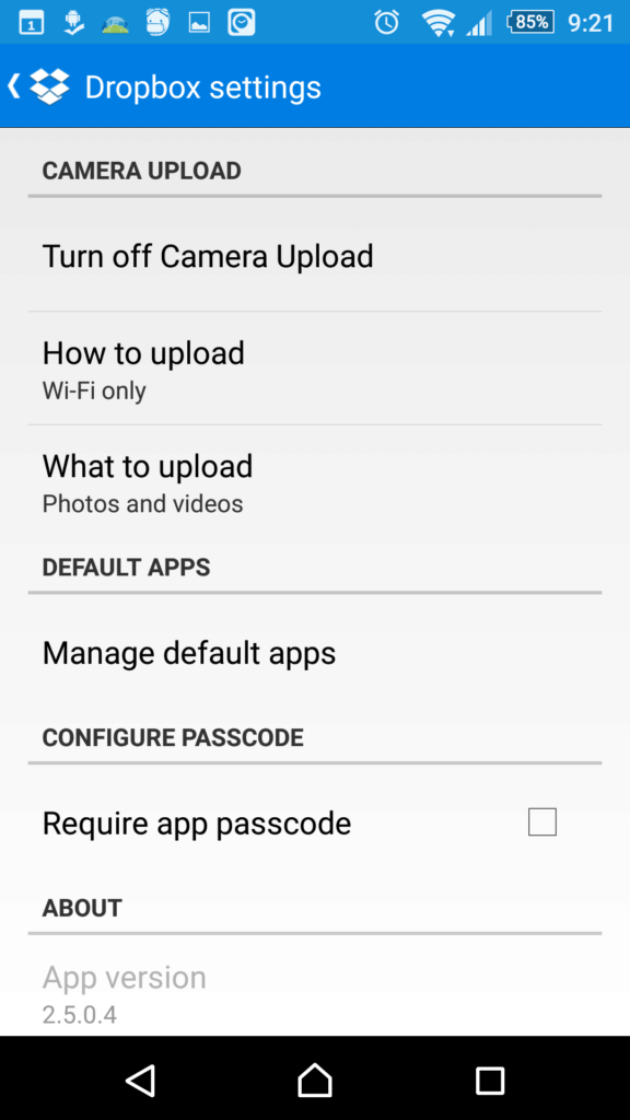 Automatická záloha fotek a videí v Dropboxu