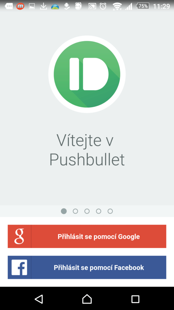Pushbullet v telefonu