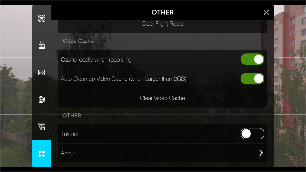 DJI Pilot ostatni nastaveni 2