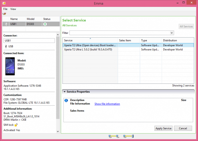 Flash tool for Xperia devices