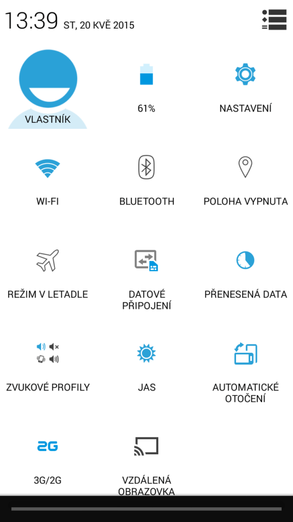 Leagoo Elite 2 ovládací prvky