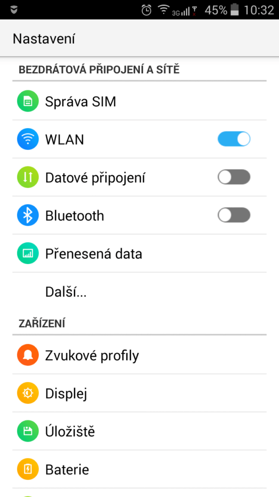 Lenovo A5000 nastavení
