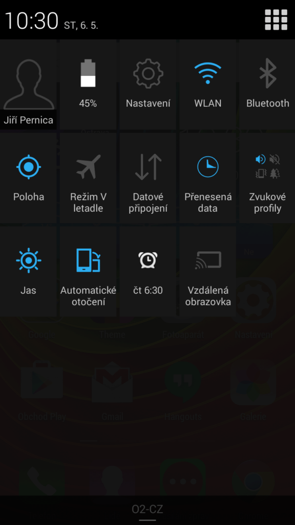 Lenovo A5000 ovládací prvky