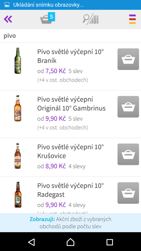 Výběr produktů