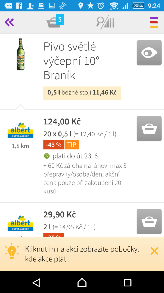 Kde je zboží v akci?
