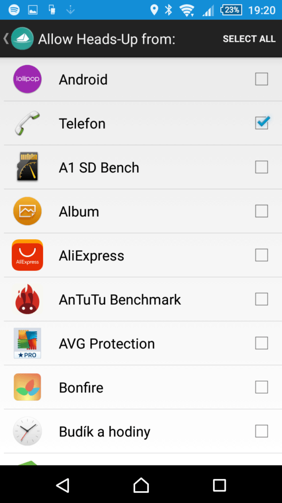 Android Aplikace headsoff 1