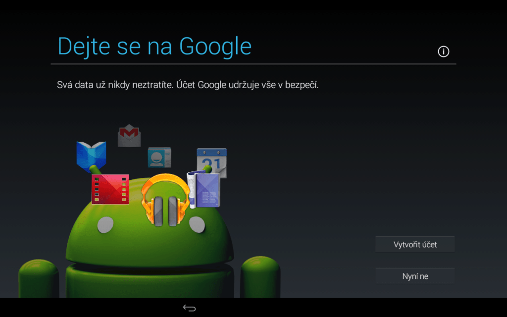 Android pro začátečníky google účet 3
