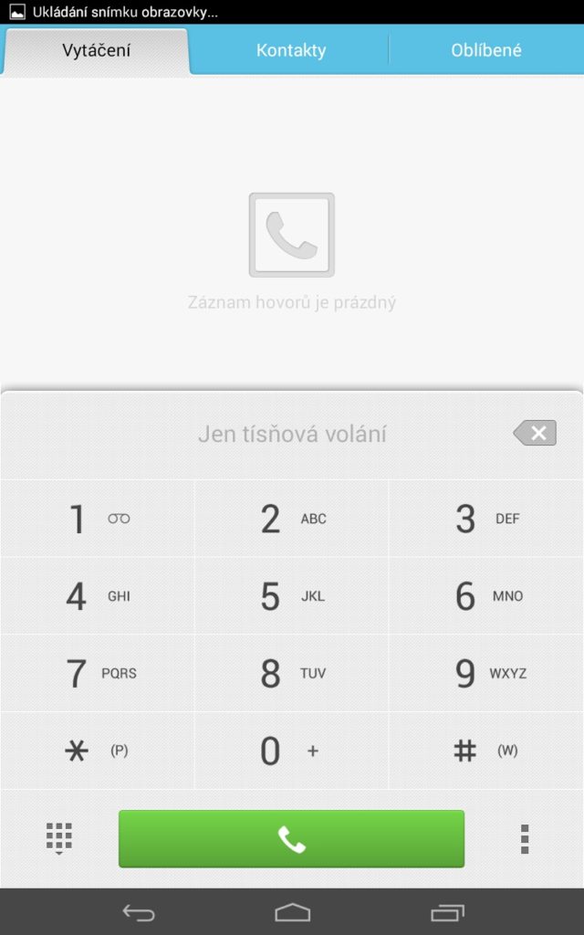 Huawei MediaPad T1 dialer