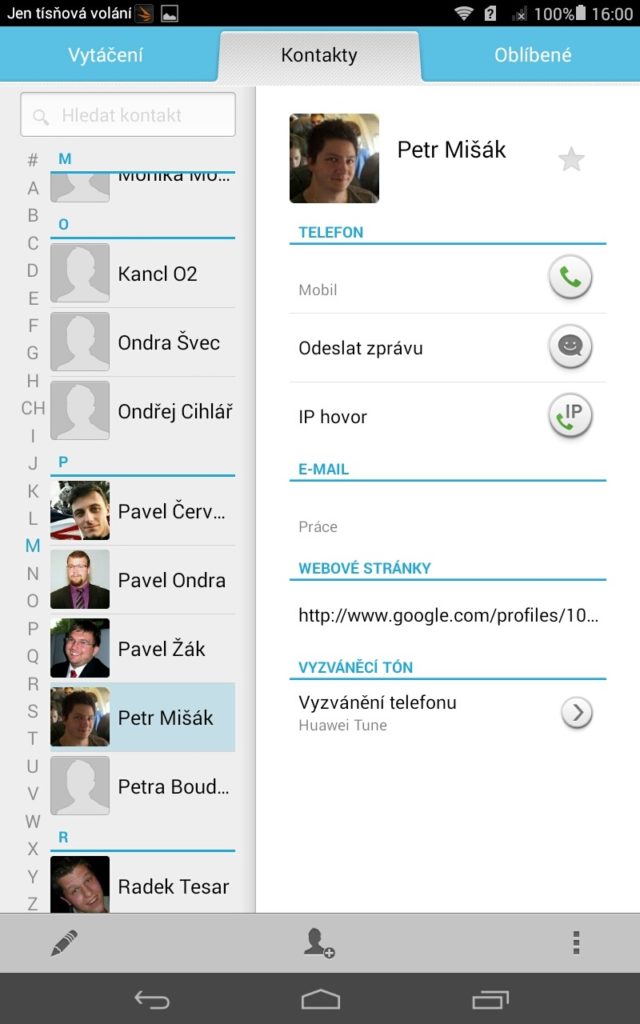 Huawei MediaPad T1 kontakt